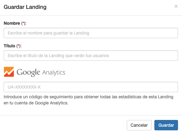 Ejemplo de creación de una nueva Landing- Mensagia