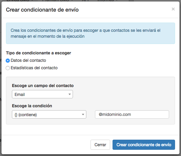 Crear condicionante de envío tipo número en Campañas Inteligentes - Mensagia